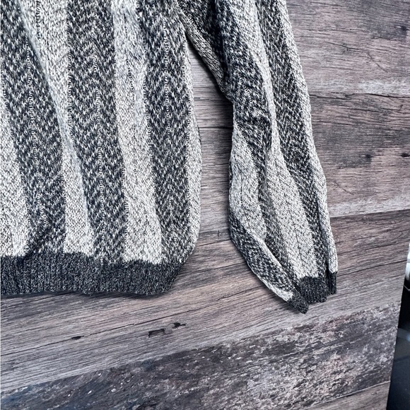 Liberty Crewneck Sweater Black and Cream Striped - Picture 3 of 7